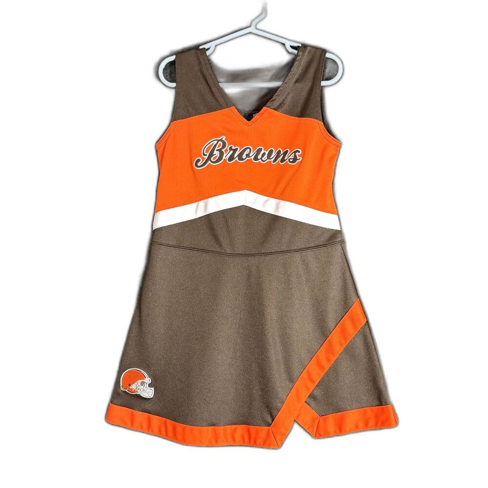 NFL Team Apparel Youth Girls Size 6X Cleveland Browns Cheerleader Dress Costume